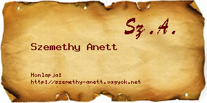 Szemethy Anett névjegykártya